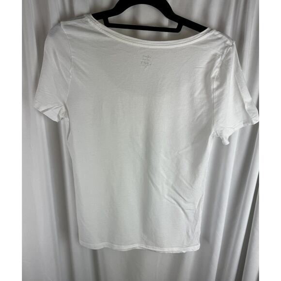 Ann Taylor LOFT Soft Short Sleeves T-Shirt, White, Sz: M, 56-21 - Picture 13 of 15